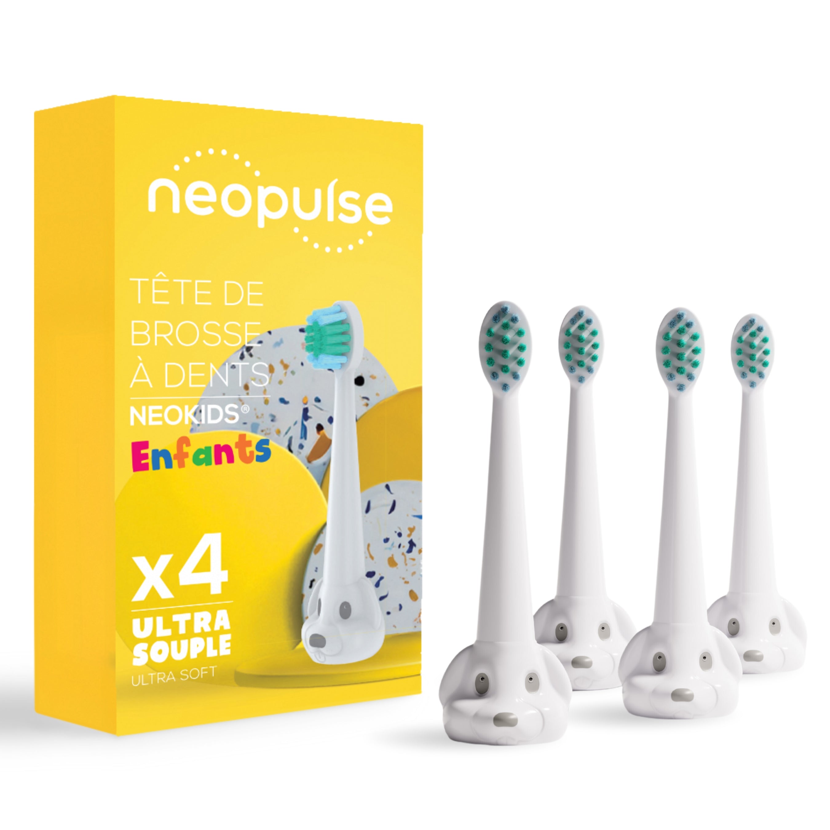 Pack de têtes de brosse à dents enfant