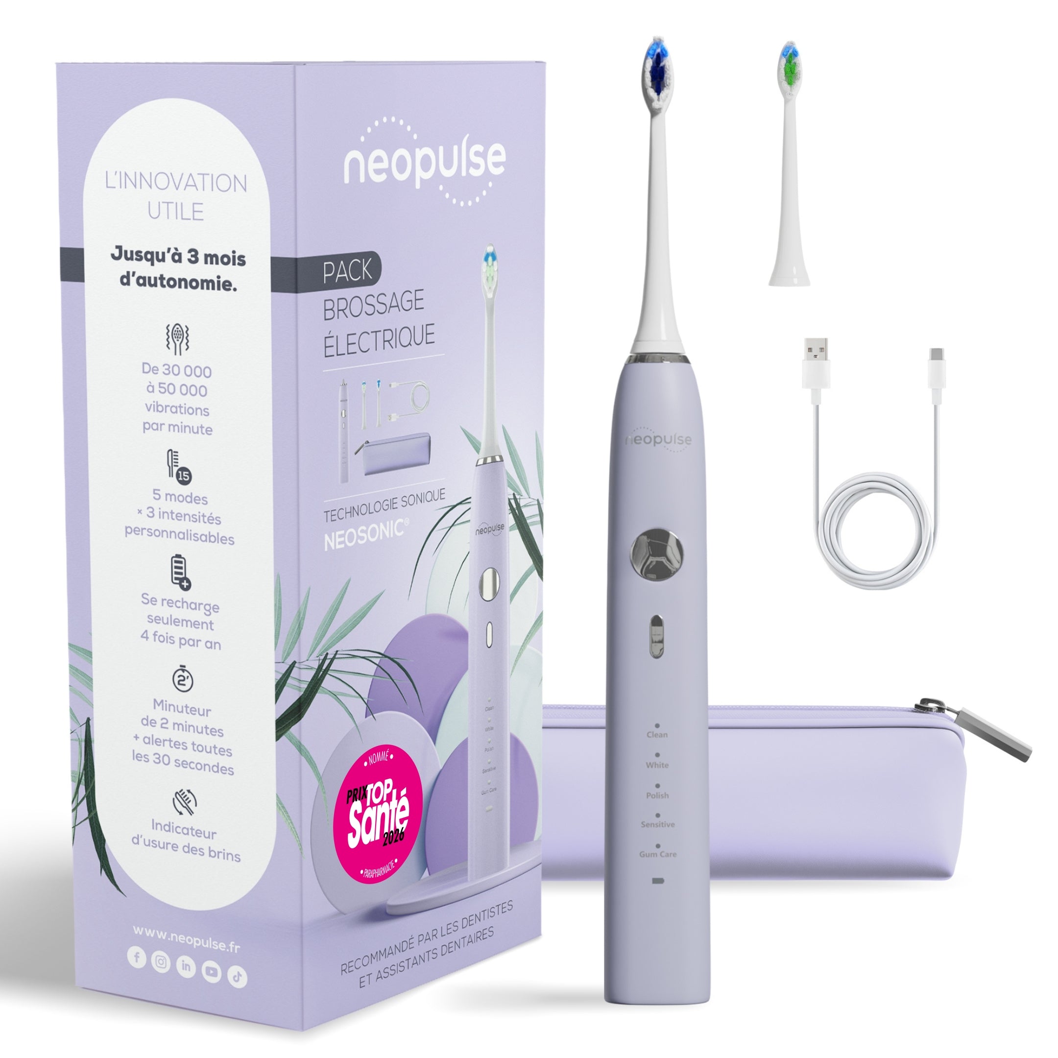 Brosse à dents électrique sonique NEOSONIC